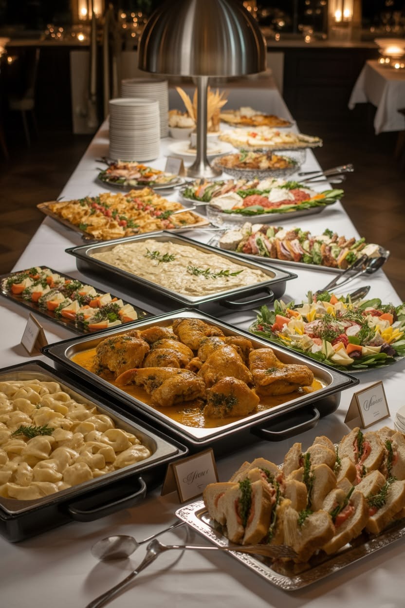 A spread of freshly prepared Rasa Catering dishes