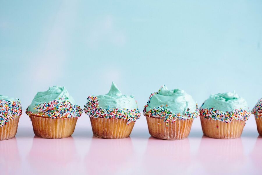 Birthday party catering with cake and treats