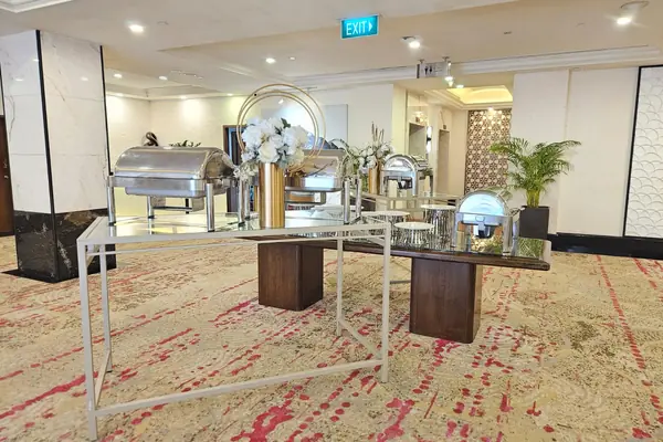 Buffet display at Antica Ballroom, Orchard Rendezvous Hotel