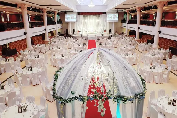 Elevated view of the Grand Ballroom at Orchid Country Club