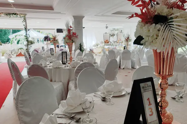 Banquet tables at Tee Garden, Orchid Country Club